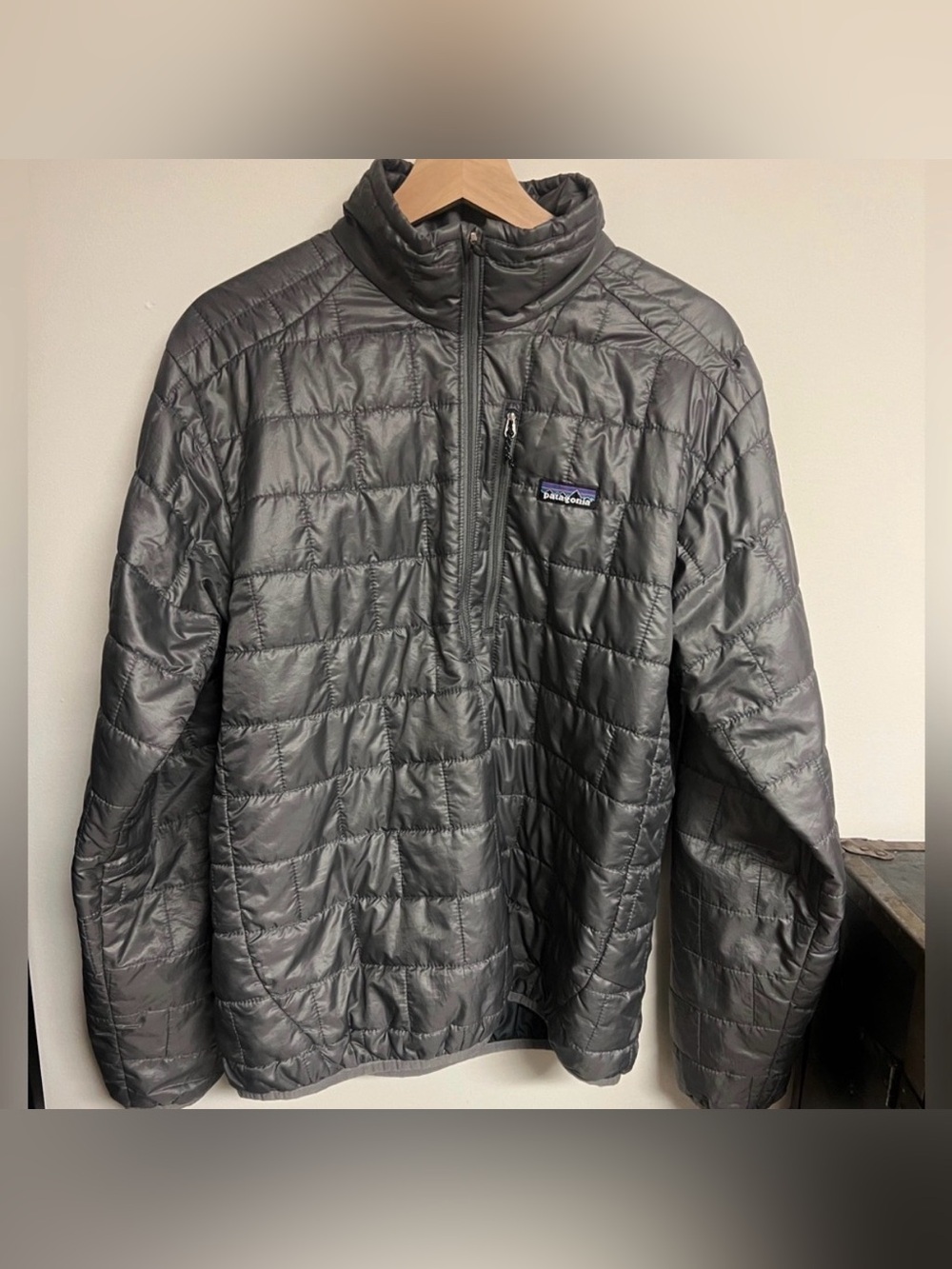 Vintage Patagonia Men’s M Gray Nano Puff Half Zip Pullover